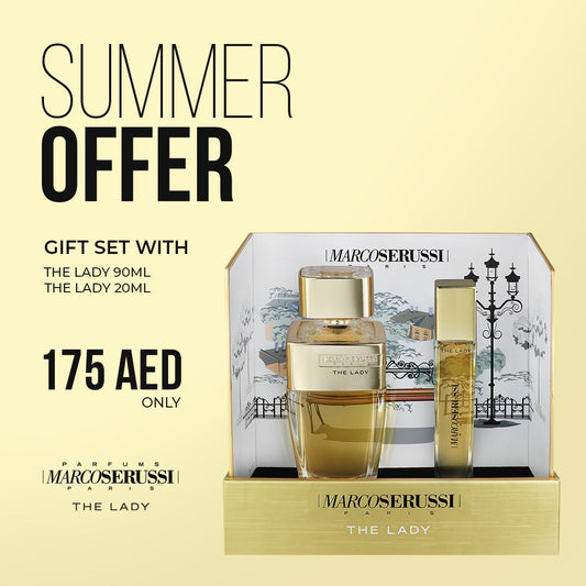 ماركوسيروسي، طقم عطر ذا ليدي أودوبارفام ٩٠ مل + ٢٠ مل