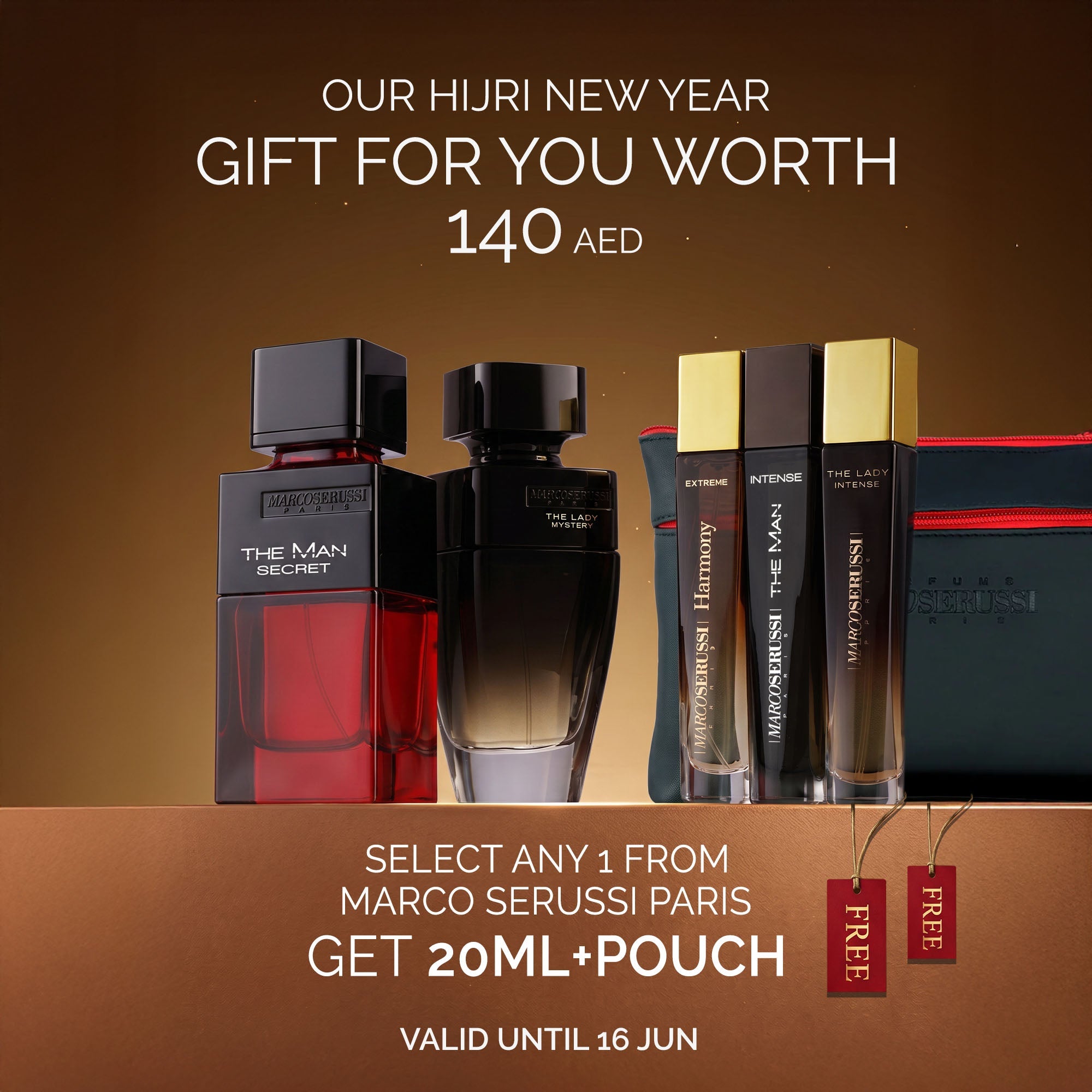 BUY 1 GET 2 FREE - ADD ONE PERFUME AND GET ONE 20ML + ONE GIFT POUCH FREE