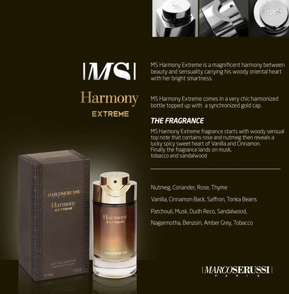 Marco Serussi, Harmony Extreme 100ml Perfume + 20ml