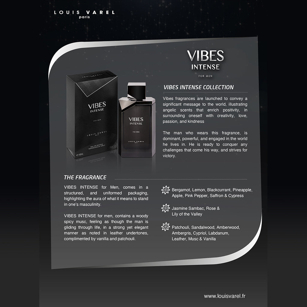 Louis Varel, Vibes Intense Men EDP 100ml Perfume