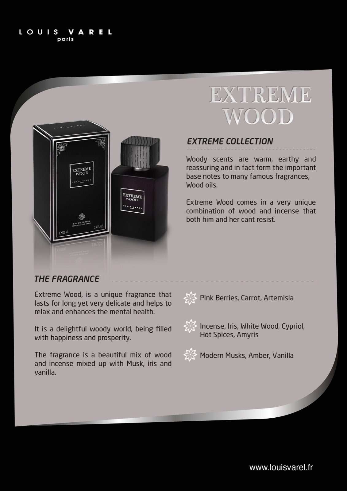 Louis Varel, Extreme Wood EDP 100ml Perfume